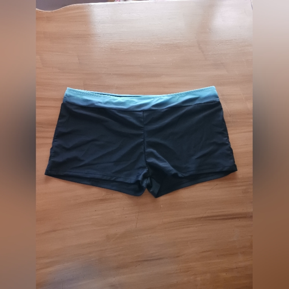 🎈3/$10 Sale🎈Bikini Bottoms Boy Shorts Women 2X Blue Black Plus Beach Pool